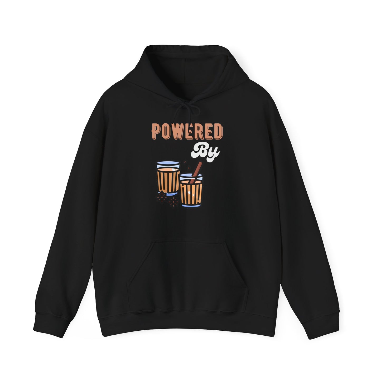 Powered by Chai Hoodie - Unisex Cozy Hooded Sweatshirt for Indian Tea Lovers