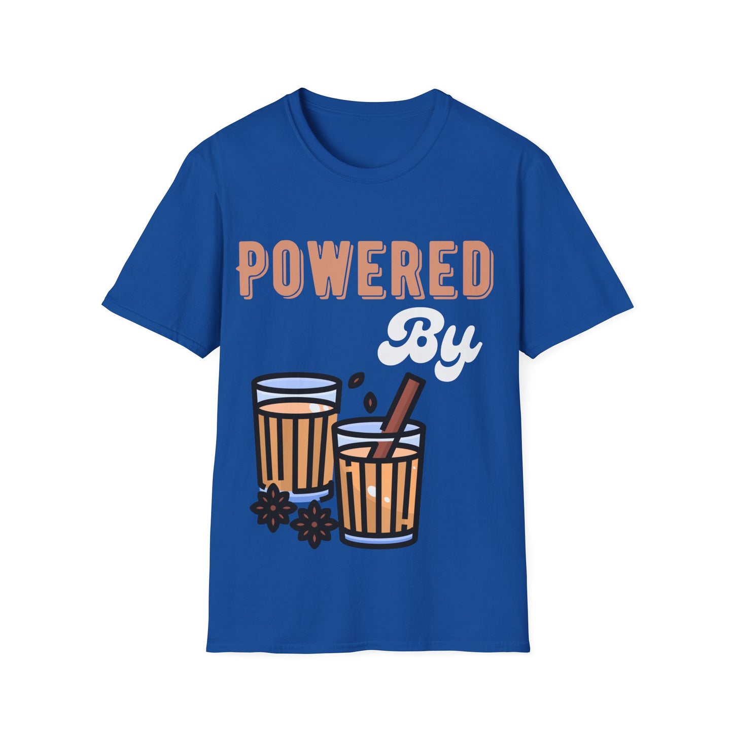 Powered by Chai T-shirt - Unisex Cozy Tee for Indian Tea Lovers