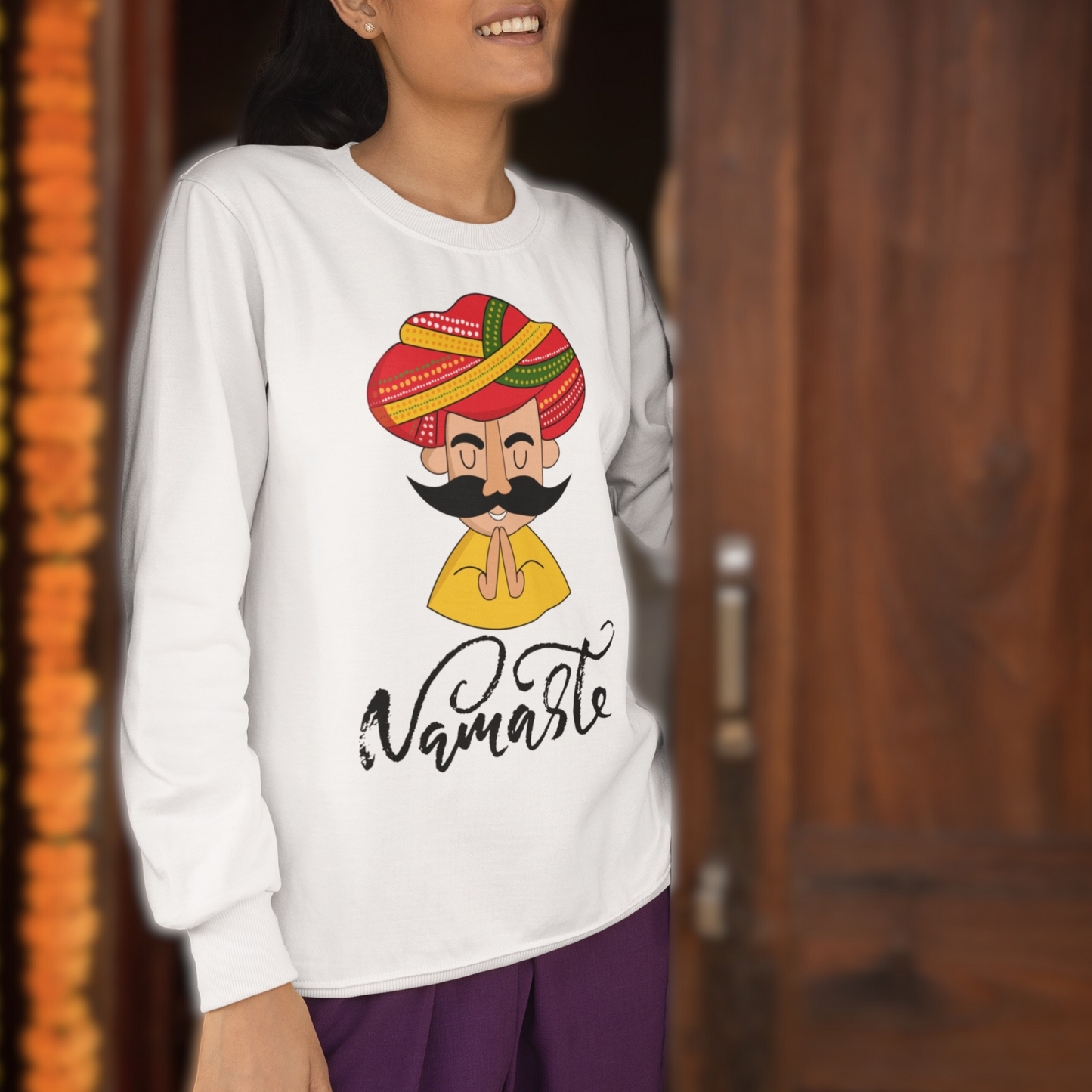 Namaste Sweatshirt – Unisex Cozy Sweatshirt with a Cultural Touch