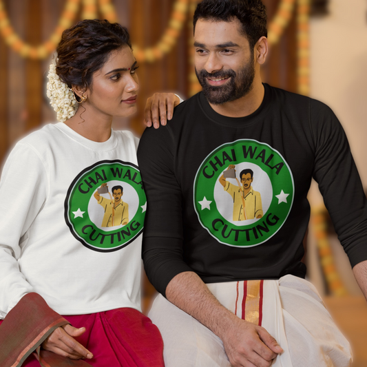 Chai Wala Cutting Chai Sweatshirt – Unisex Sweatshirt Celebrating Indian Tea Culture