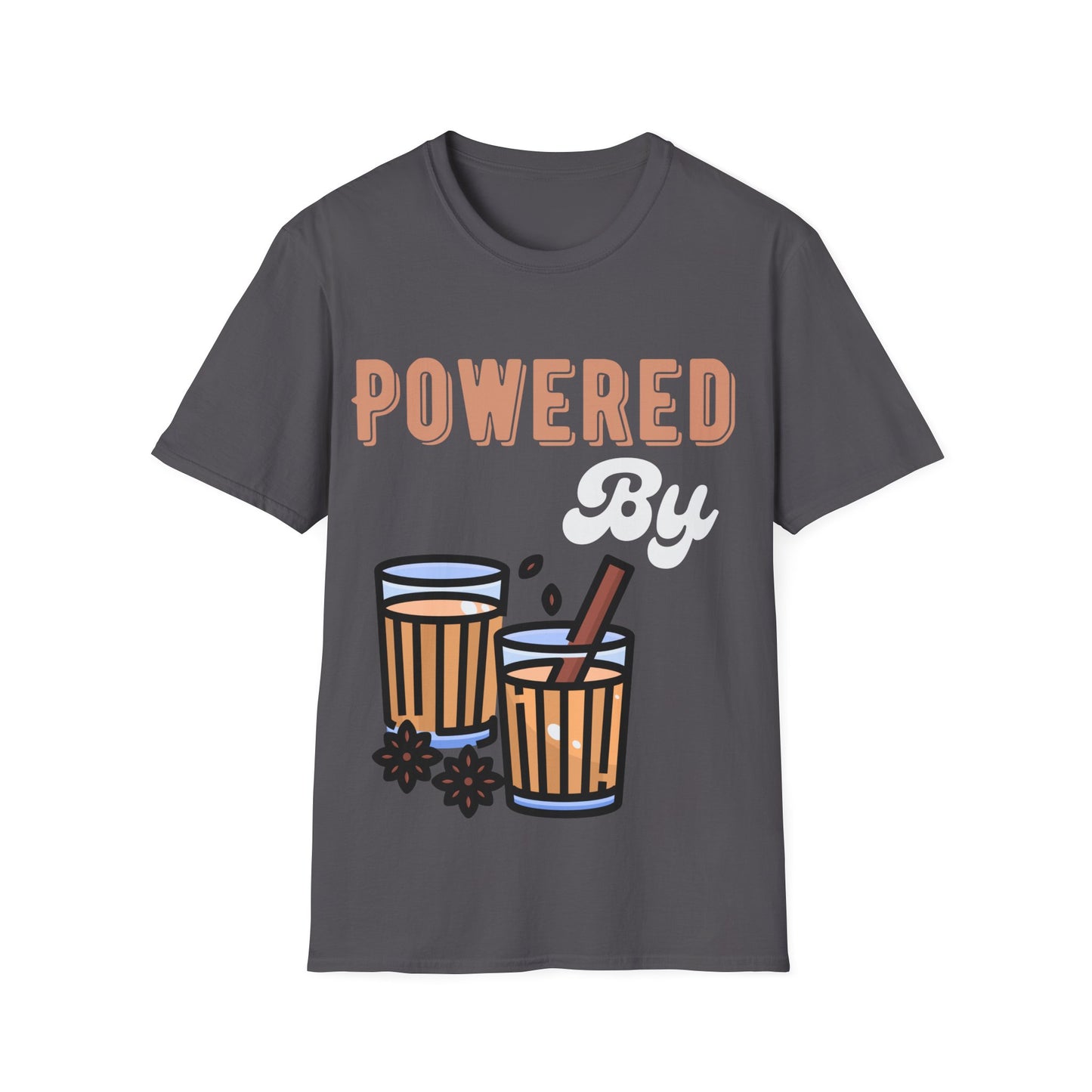 Powered by Chai T-shirt - Unisex Cozy Tee for Indian Tea Lovers