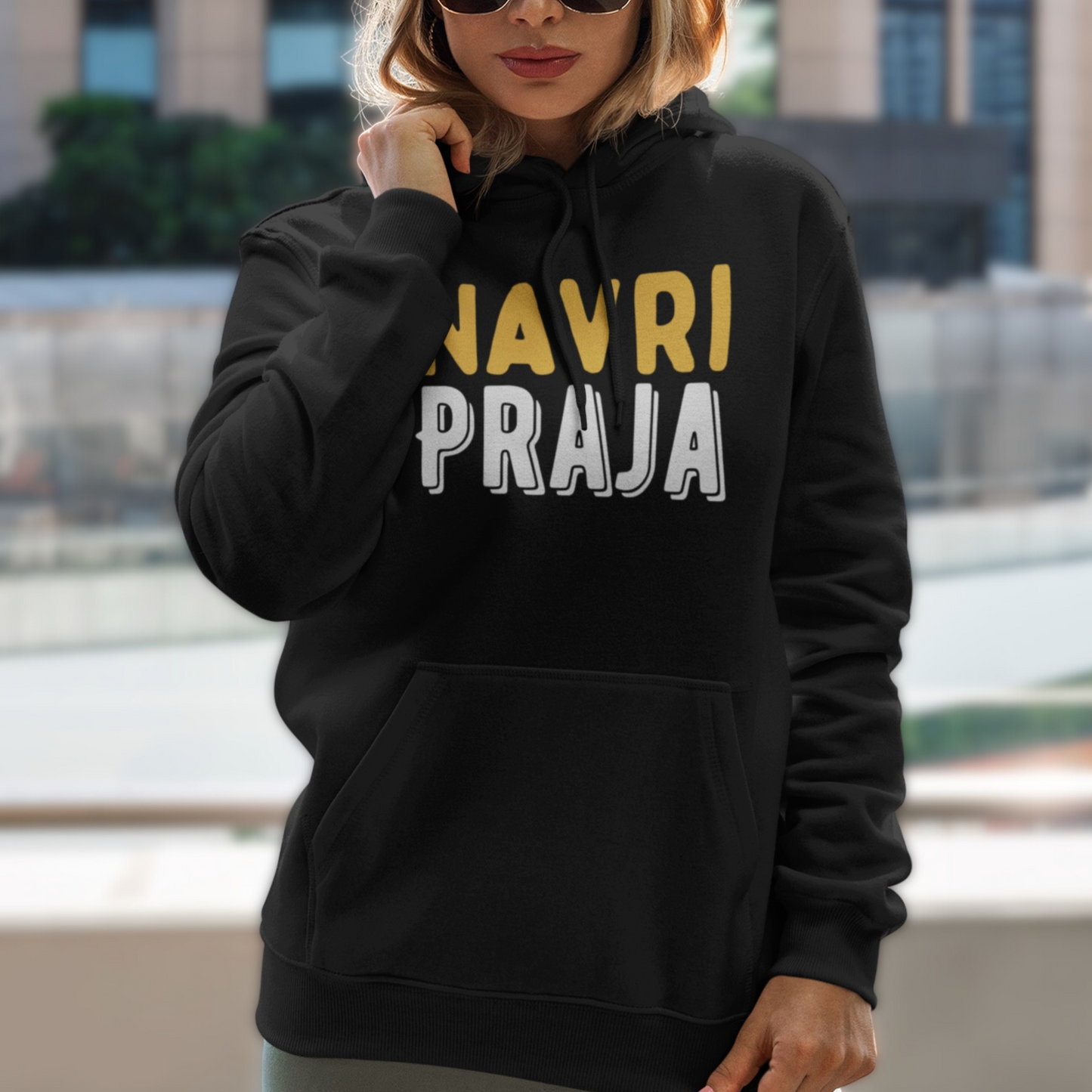 Navri Praja Hoodie – Unisex Hoodie with Marathi and Gujarati Twist