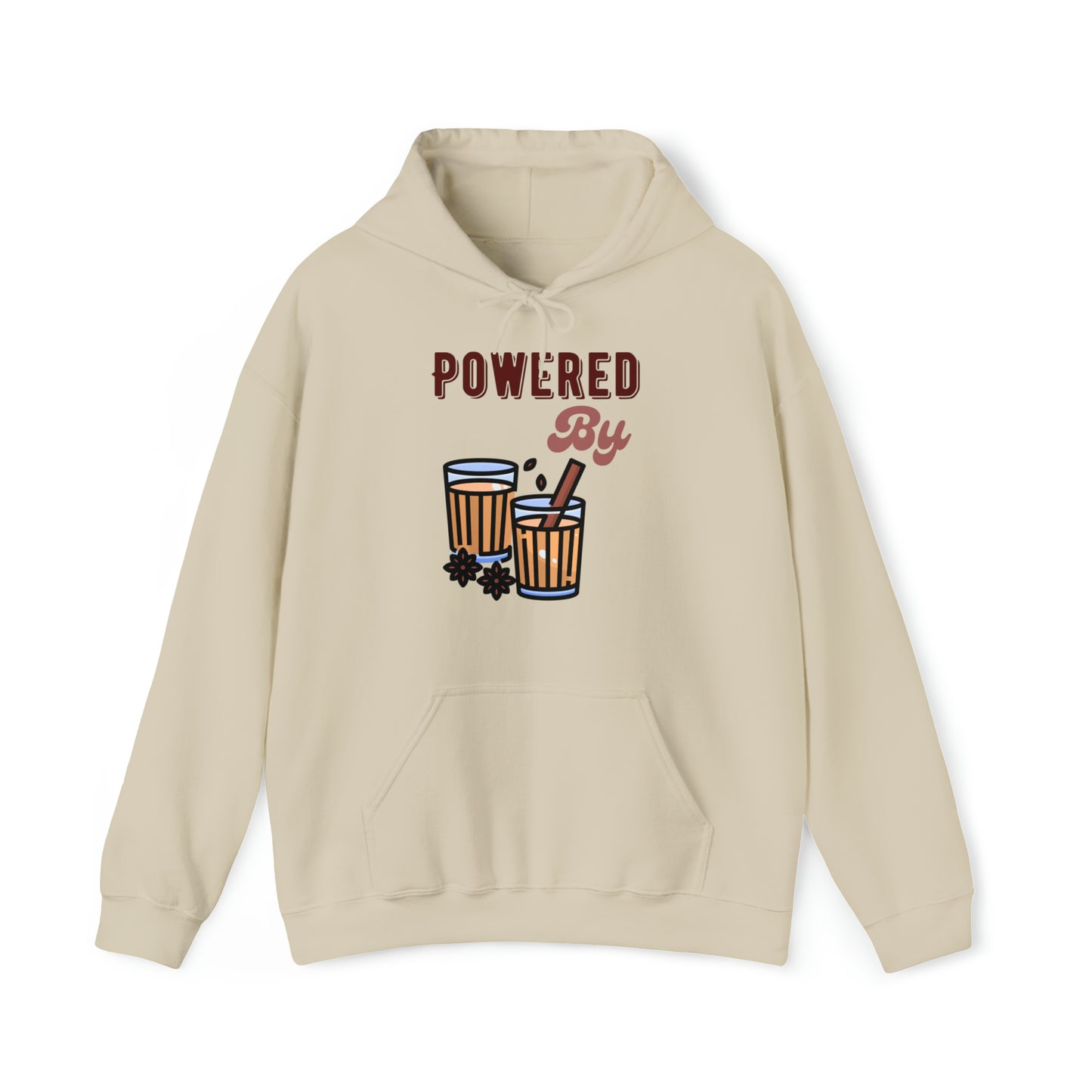 "Powered by Chai" Unisex Heavy Blend™ Hooded Sweatshirt - Available in 5 Colors | Sizes S to 3XL